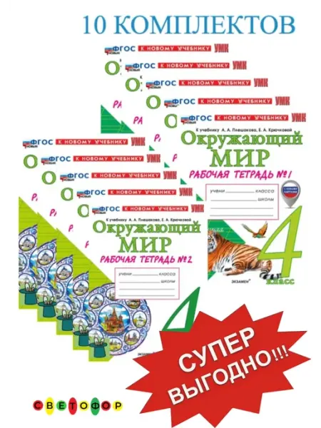 Рабочая тетрадь Окружающий мир 4 класс Плешаков 10 компл