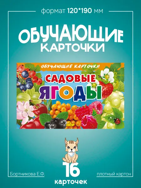 Развивающие карточки для детей Садовые Ягоды
