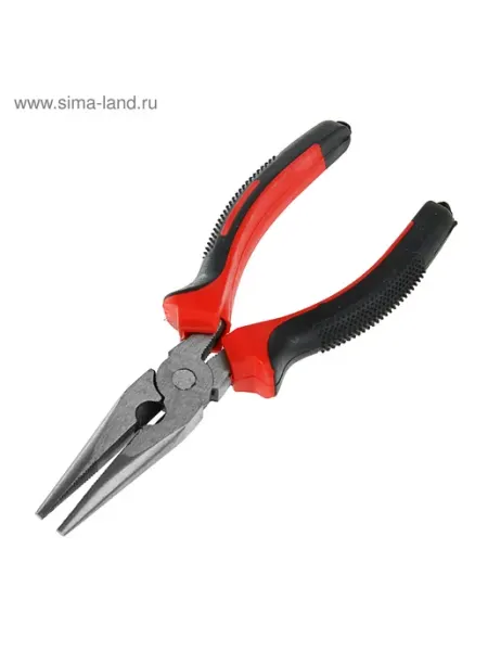 Длинногубцы ЛОМ шлифованные, двухкомпонентные рукоятки, 160