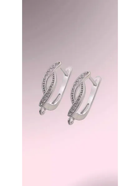 Jewelrybride Швензы для сережек с фианитами