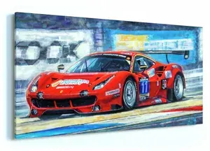 Картина "спортивная машина" 50x100 см