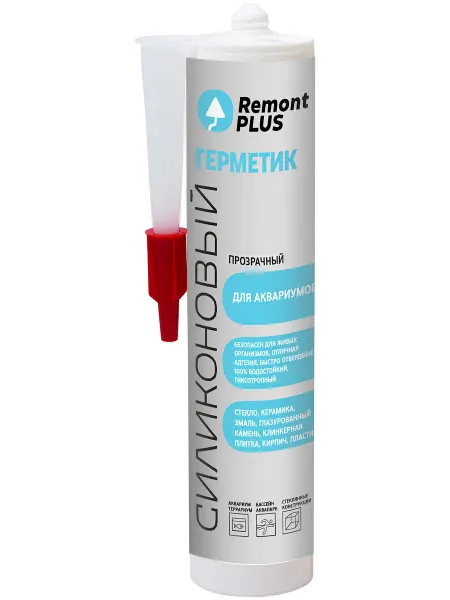 Remont plus Герметик силиконовый для аквариума уксусный прозрачный 290мл