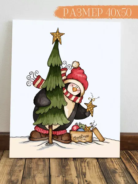 Интерьерная картина Аниме Картина Пингвин 50x40