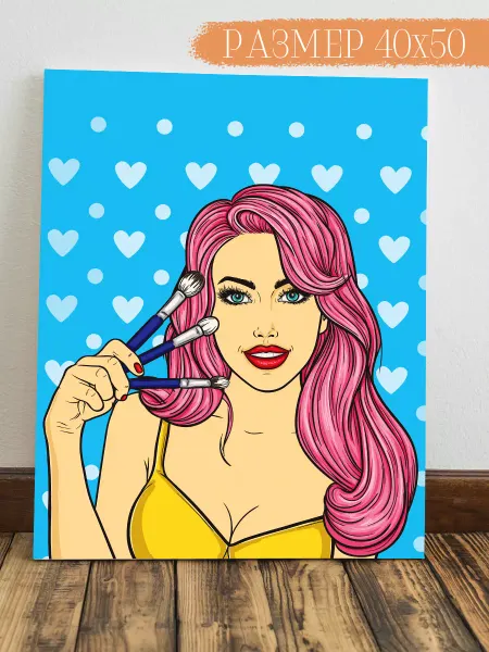 Интерьерная картина Аниме Картина на стену Девушка 50x40