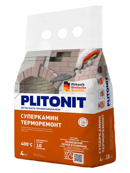 Смесь ремонтная 4 кг PLITONIT Суперкамин ТермоРемонт