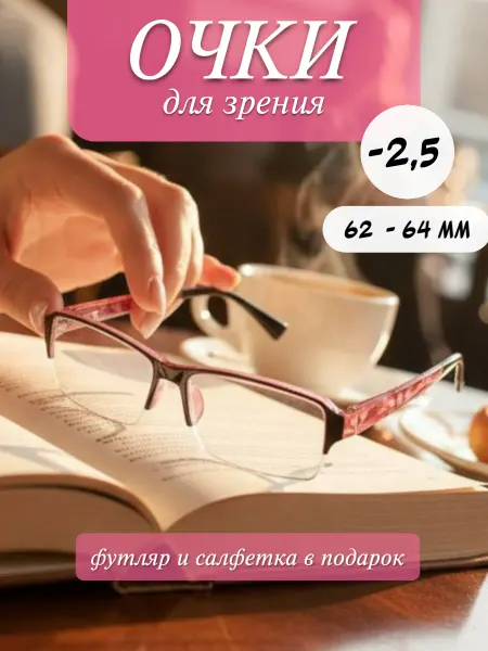 Очки для зрения в футляре -2 25