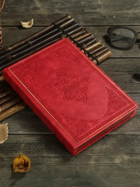 Victoria's Journals Блокнот кожаный для записей Oldbook mini, 12x17 см, красный