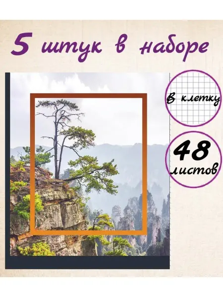 School №1 Тетрадь общая (блокнот) А5 48 листов в клетку