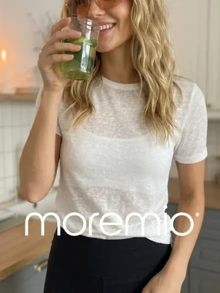Moremio Прозрачная футболка из вискозы пляжная