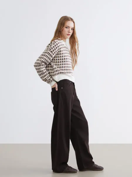 LC Waikiki Женские джинсы Wideleg с высокой талией
