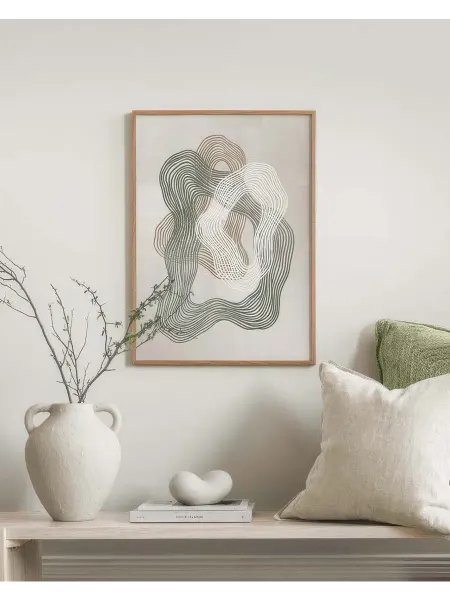 Onllyart Постер 50x70 абстрактные зеленые линии