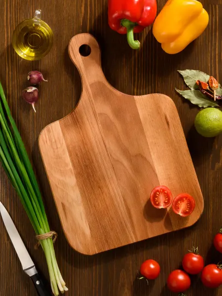 KETT-UP Разделочная доска WOOD & FOOD, деревянная, 24х36 см