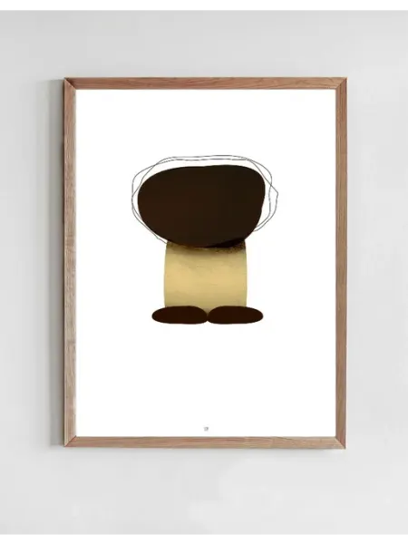 Onllyart Постер Человек с золотым телом 50x70