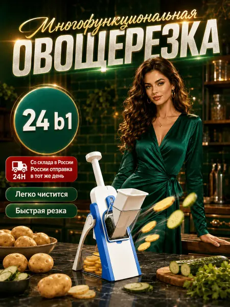 Мультислайсер-овощерезка 24 в 1