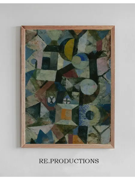 Re.productions Постер Composition with the Yellow Half-Moon - Paul Klee