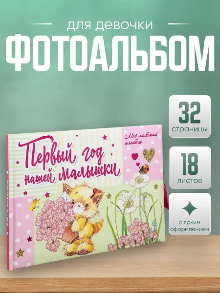 Сималенд Фотокнига "Первый год малышки" 32 стр