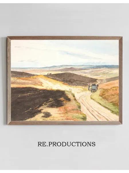 Re.productions Постер Hulvej i Tolne bakker - Martinus Rørbye