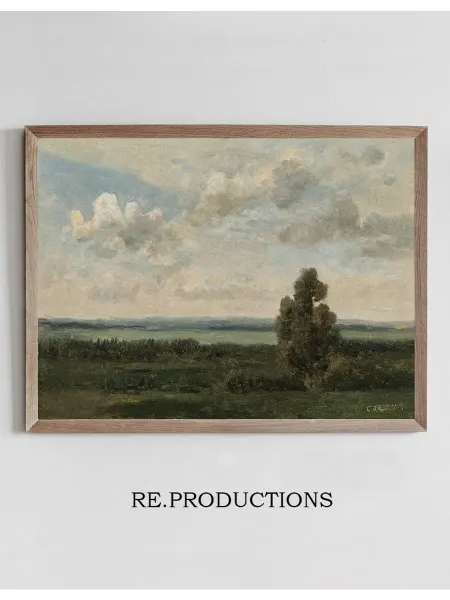 Re.productions Постер Plaines Orléanaises - Jean-Baptiste-Camille Corot