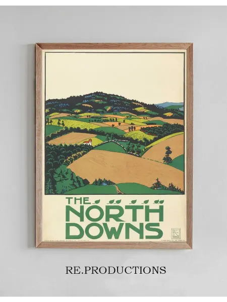 Re.productions Постер The North Downs, London - Edward McKnight Kauffer