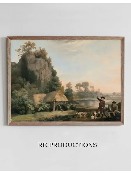 Re.productions Постер Two Gentlemen Going a Shooting - George Stubbs