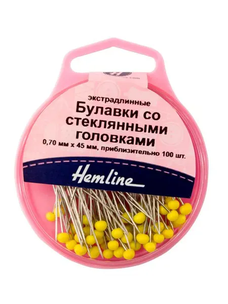 HEMLINE Булавки для квилтинга (100 шт, 0.7 х 45ммм.)