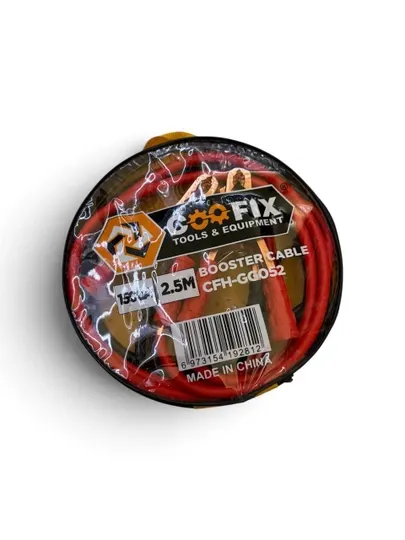 Пусковые провода COOFIX 1500A для автомобильного аккумулятора, 2.5 м, медные зажимы