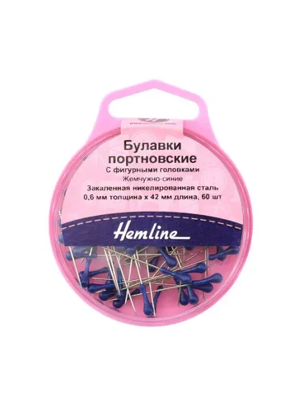 HEMLINE Булавки портновские 42 мм, 60 шт, арт. 721