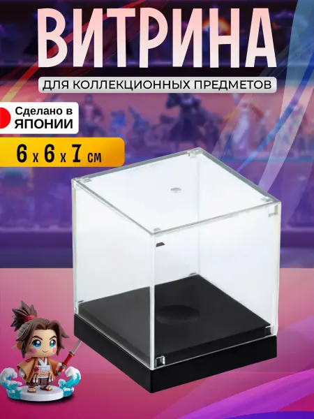 IZUMI Выставочный органайзер для коллекционных предметов 6х6х7 см
