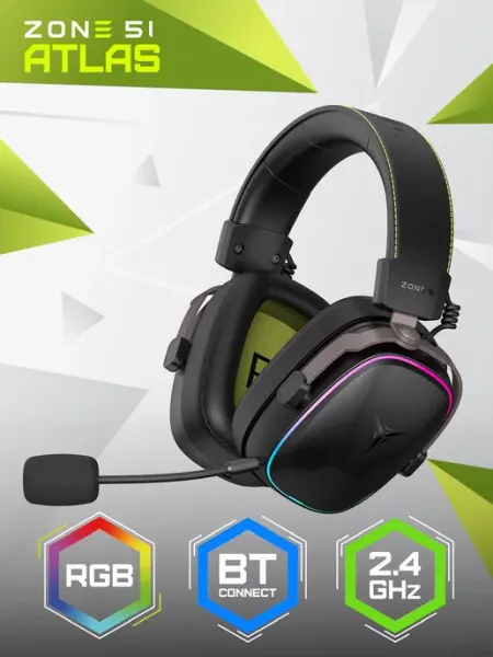 Zone 51 Игровая беспроводная гарнитура ATLAS RGB наушники