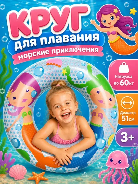 Bestway Надувной круг морские приключения 51см