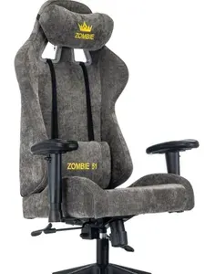 Кресло игровое Zombie 51 серый Light-19