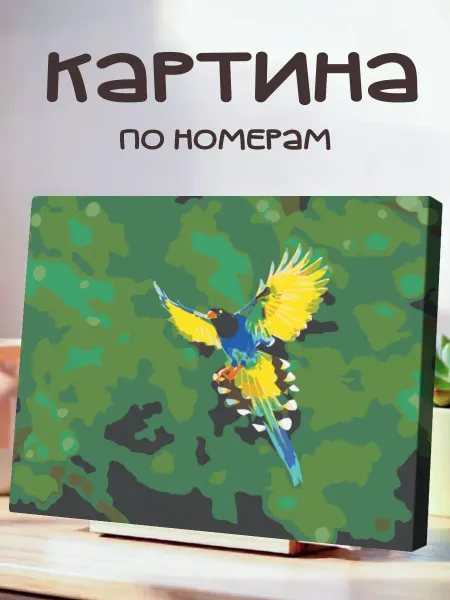 White Dot Картина по номерам 50x40см Животные Птица