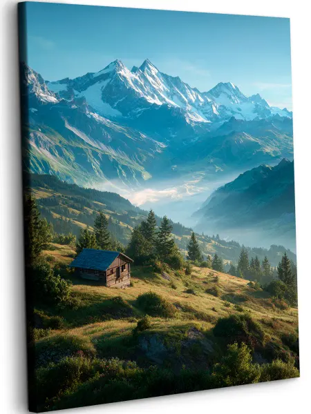 Art on Canvas Домик в горах Картина по номерам на холсте 40х50 см