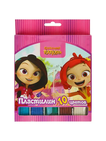 Пластилин 10 цветов 200г Сказочные девчонки