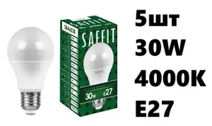 SAFFiT Светодиодная лампа SBA6530 Шар E27 30W 4000K 55183