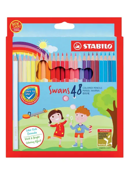 STABILO Карандаши цветные 48 цветов в выдвигающейся коробке-пенале