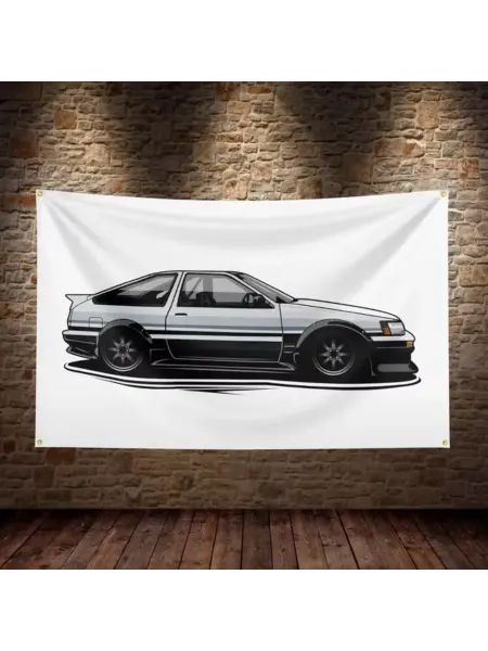 RoniCroker Флаг плакат баннер JDM Toyota Corolla Trueno AE86 Initial D