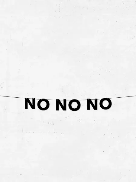 JOYOI Гирлянда фраза для детской комнаты "no no no" на веревке