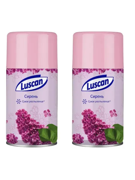 Luscan Баллон сменный для автоосвежителя Сирень, 250 мл, 2 шт