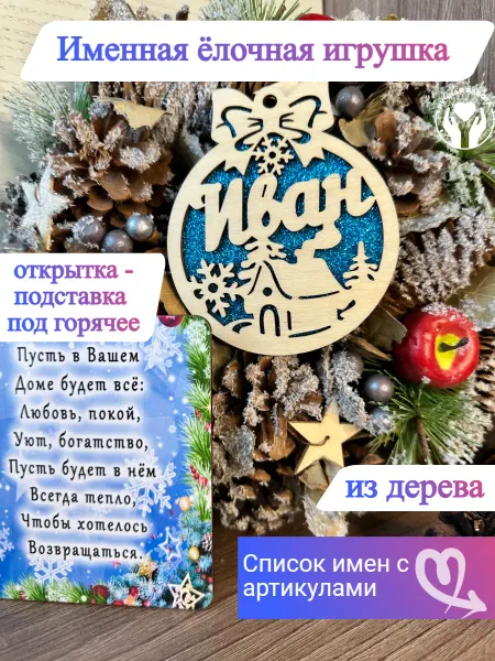 Крутой шарик Елочное украшение Иван