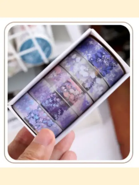 Декоративный скотч Цветы Набор из 5 штук
