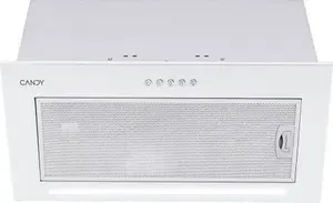 Вытяжка встраиваемая Candy CVXBI56MW, 52 см, 600 м /ч, Белая, Угольный фильтр