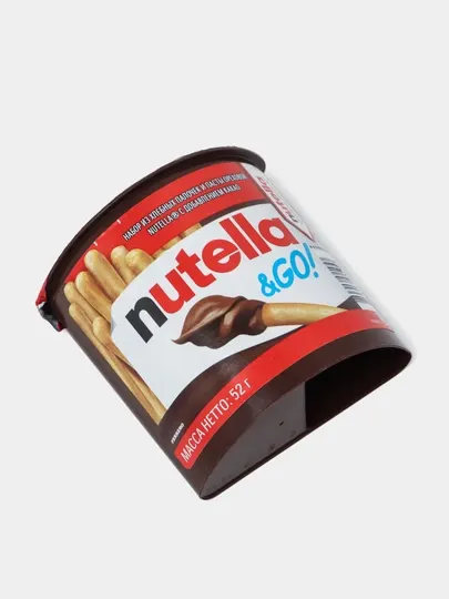 Шоколадная паста Nutella с добавлением какао & Go ореховая с хлебными палочками, 52 г