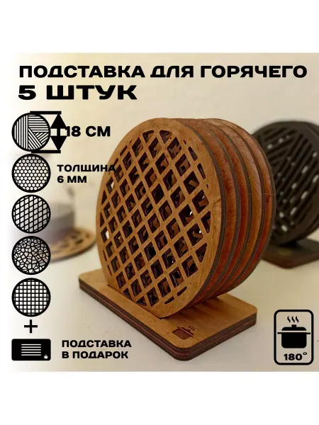 М-пластика набор подставок декоративных для кухни 5 шт