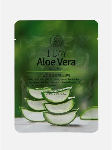 MedB Тканевая маска для лица 1 DAY Aloe Vera Mask Pack 1шт