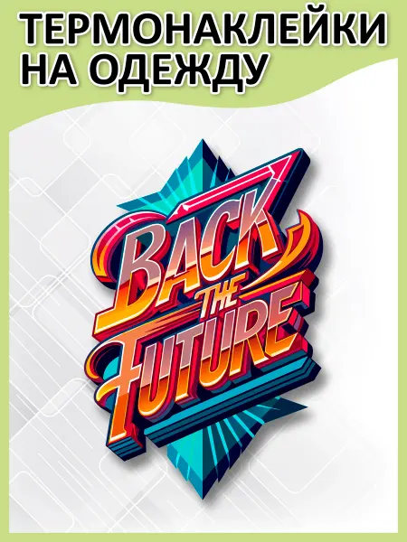 2 Рукава Термонаклейка на одежду Назад в будущее