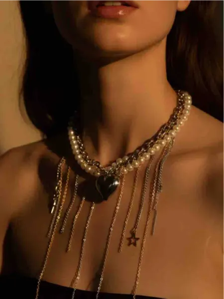 Sisters Store accessories Колье с сердцем бижутерия на шею