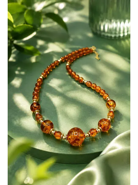 Apsara Колье из янтаря и гематита