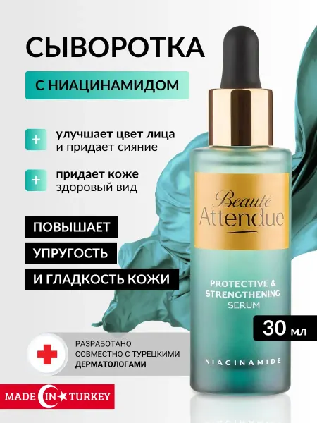 Beaute Attendue Турецкая сыворотка для лица с ниацинамидом против акне