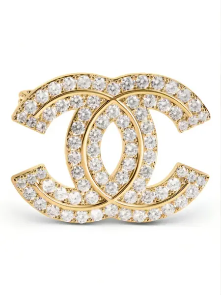 FLORENTICA Брошь CHANEL с фианитами в подарочной коробке